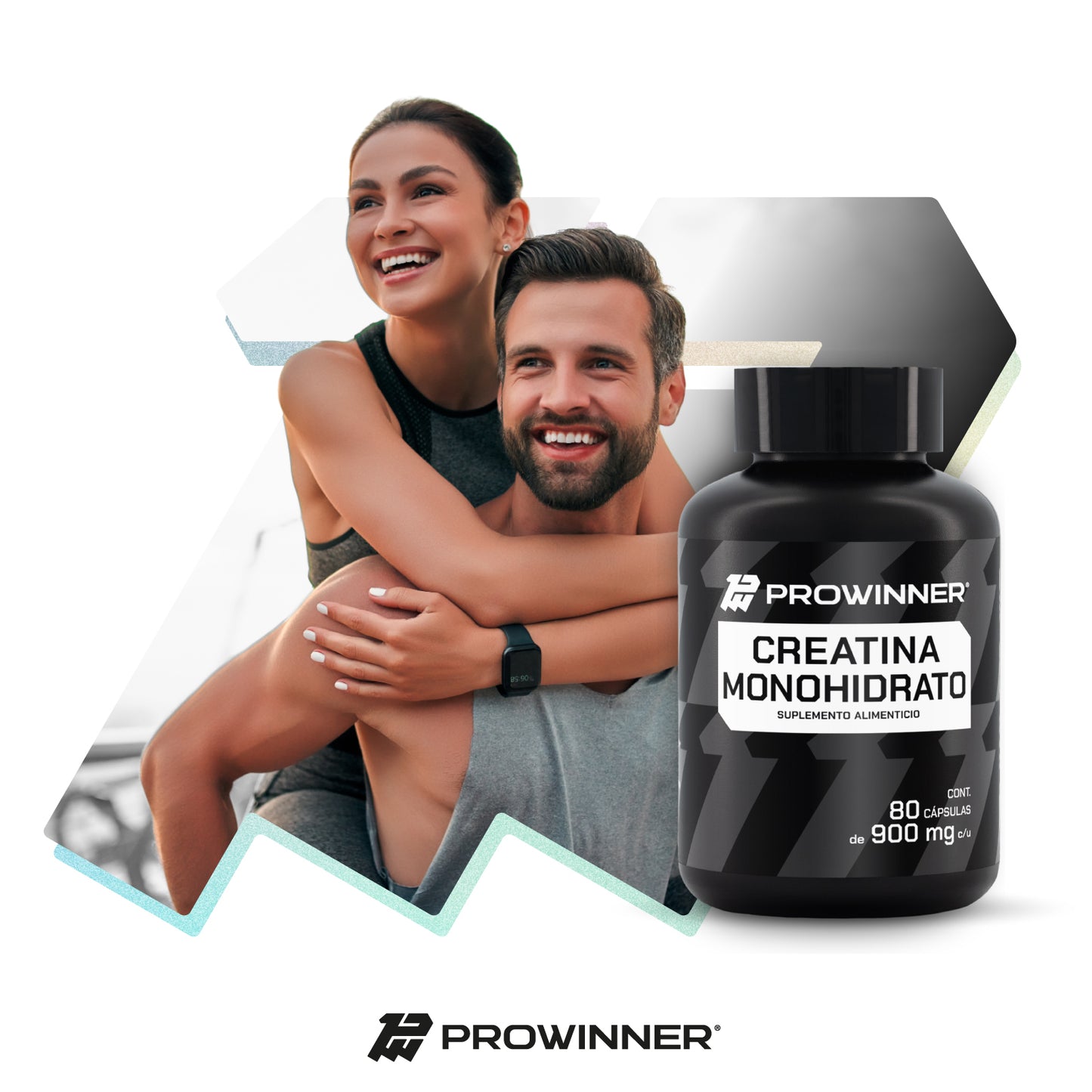 80 Cápsulas de Creatina Monohidrato 100% Pura 20 porciones