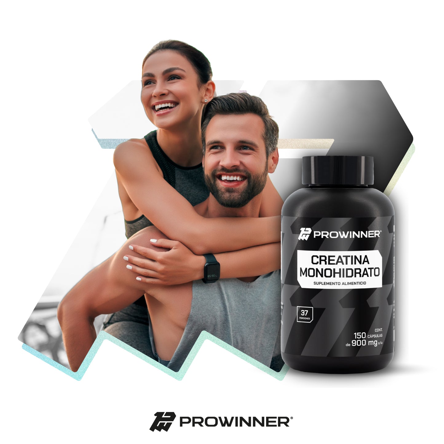 150 Cápsulas de Creatina Monohidrato 100% Pura 37 porciones