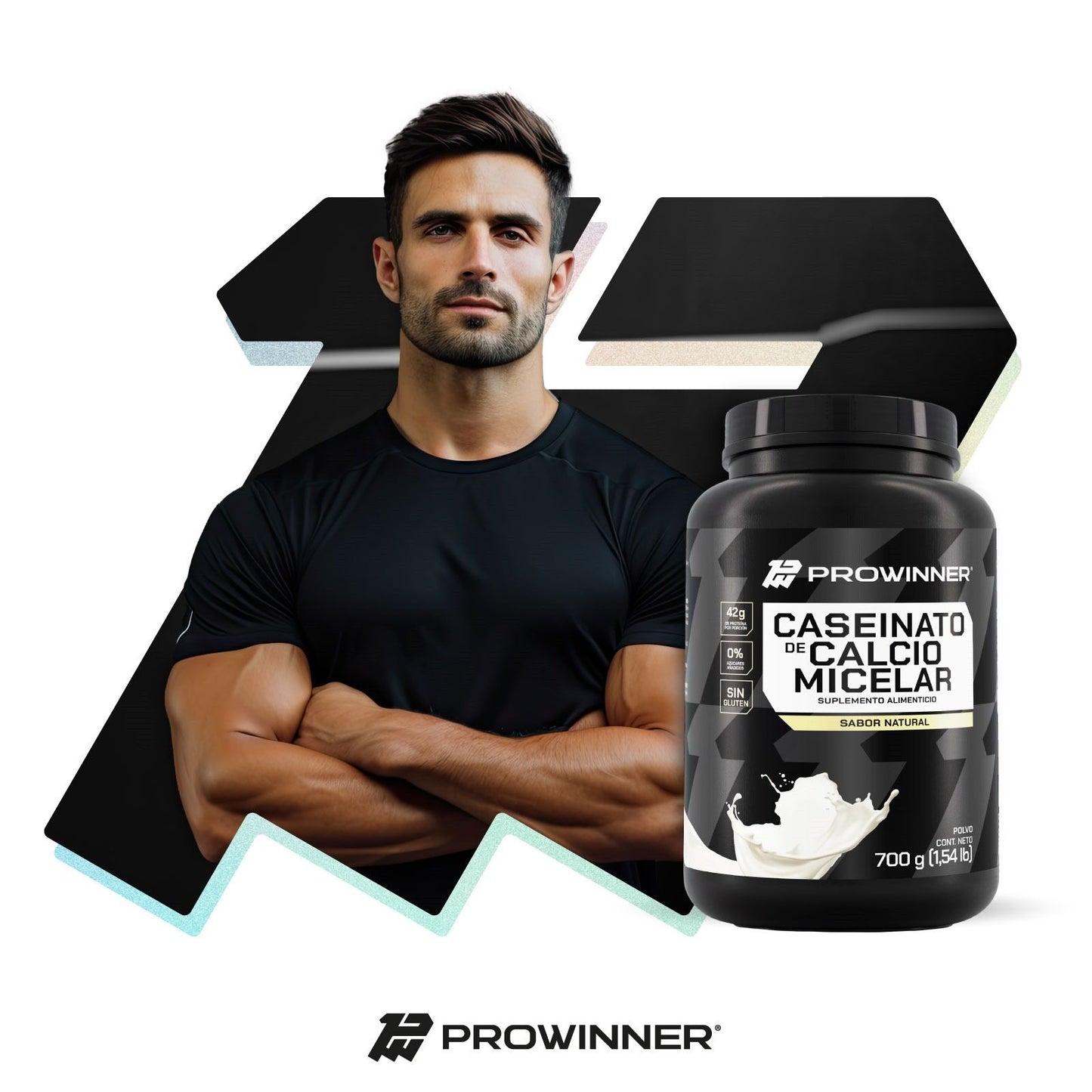 Kit 2 Piezas Proteína Caseinato de Calcio Micelar Sabor Natural 700 g 28 porciones