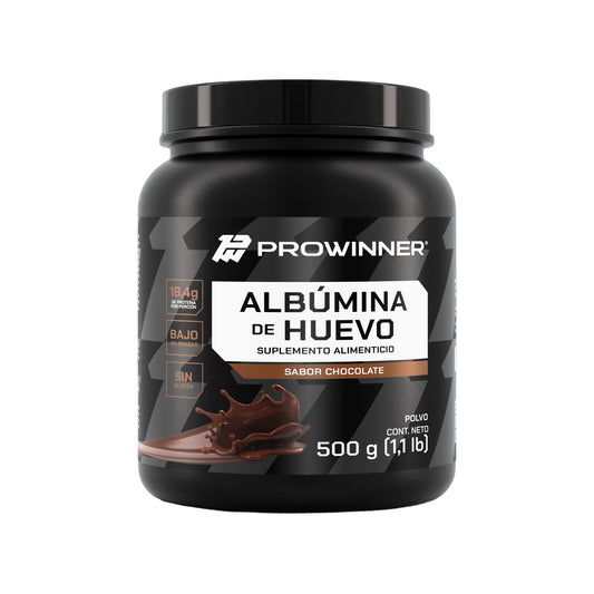Proteína Albumina de Huevo Sabor Chocolate 500g 16 porciones