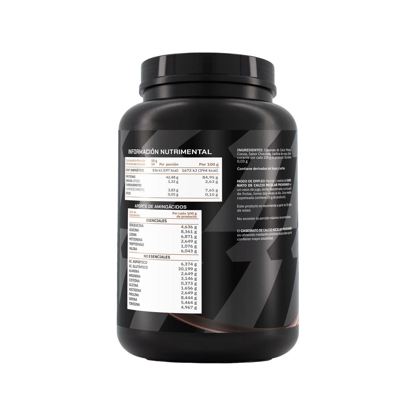 Kit 3 Piezas Proteína Caseinato de Calcio Micelar Sabor Chocolate 700 g 42 porciones