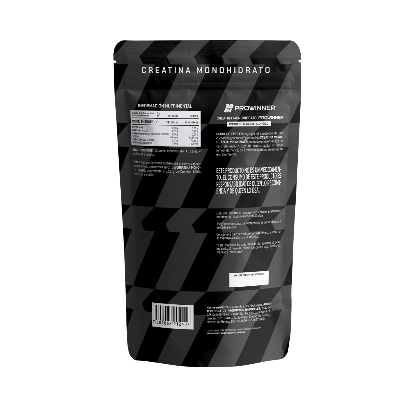 Creatina Monohidrato 100% Pura 350 g 50 porciones