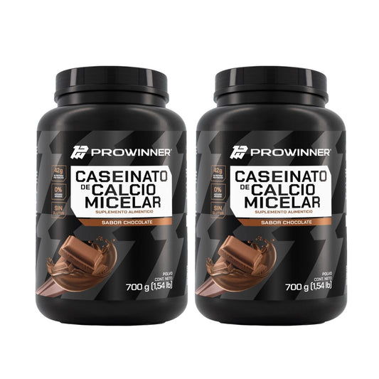 Kit 2 Piezas Proteína Caseinato de Calcio Micelar Sabor Chocolate 700 g 28 porciones