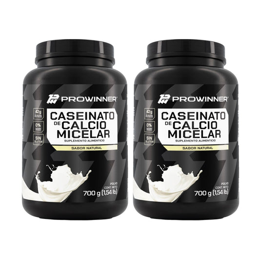 Kit 2 Piezas Proteína Caseinato de Calcio Micelar Sabor Natural 700 g 28 porciones