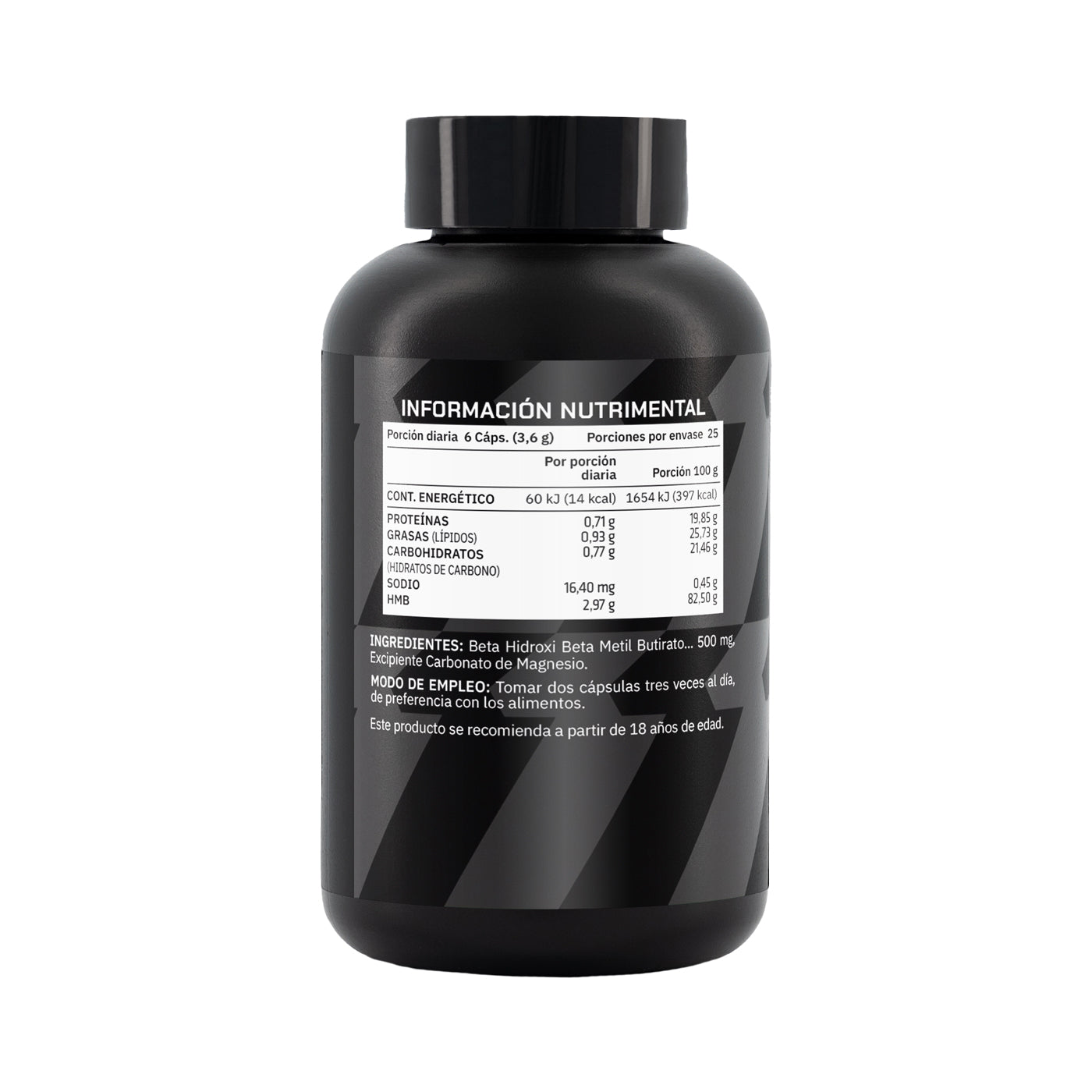 Preworkout HMB 150 Cápsulas 25 porciones