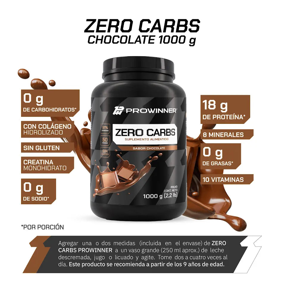Zero carbs chocolate 1 kg - ProWinner