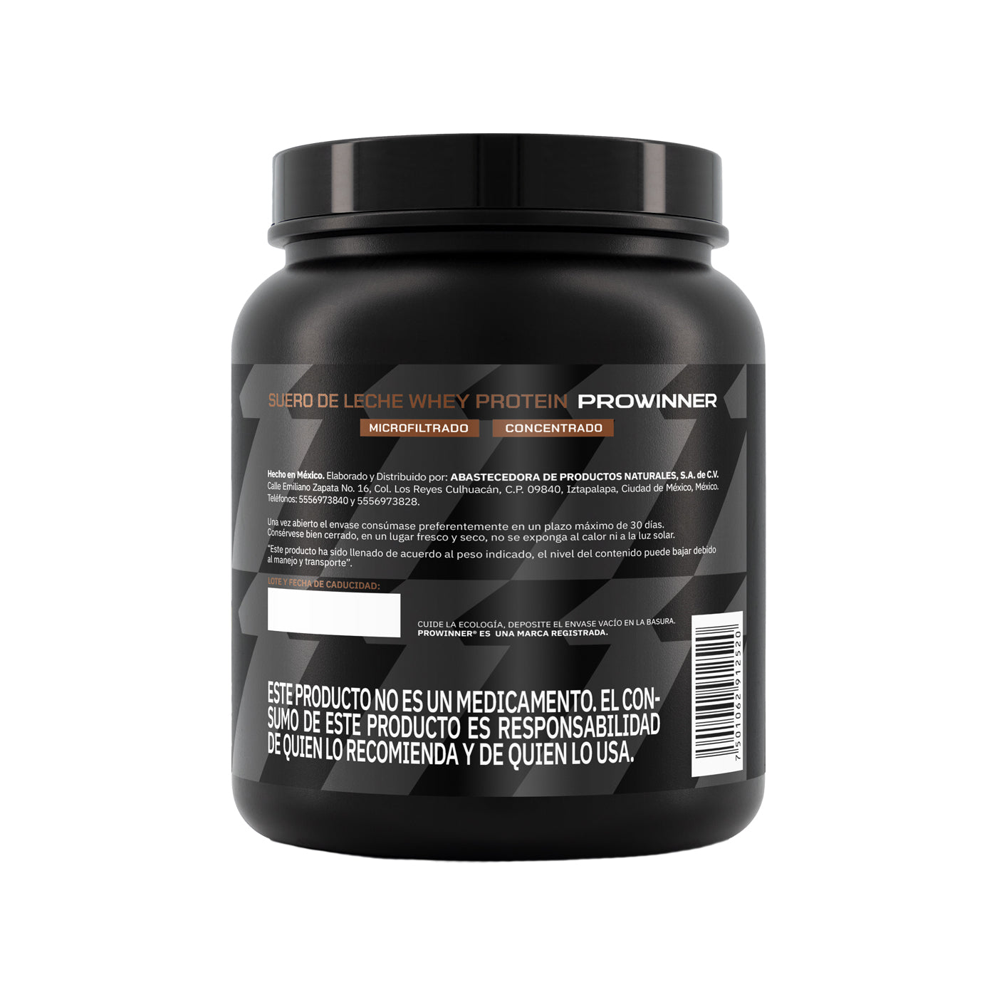 Proteína de Suero de Leche Concentrado Chocolate 500 g 20 porciones