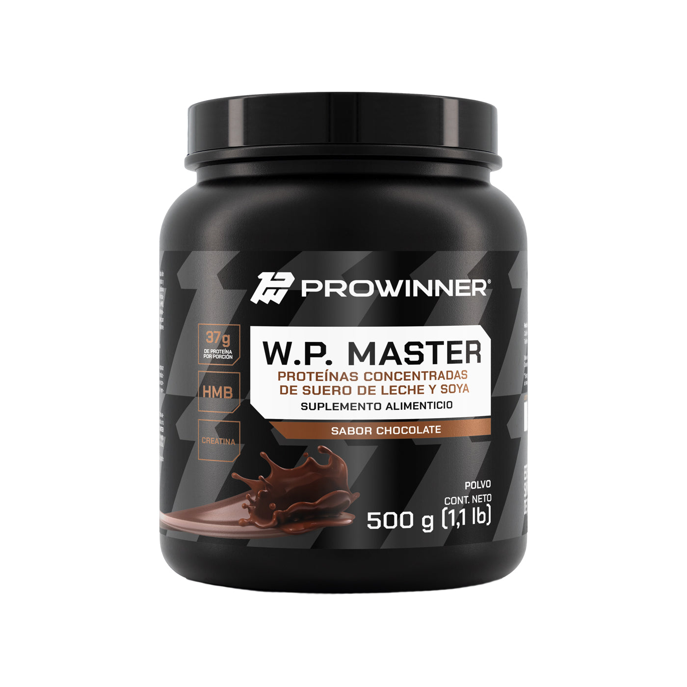 Proteína WP Master, Proteínas de Suero de Leche y Soya Chocolate 500 g 10 porciones