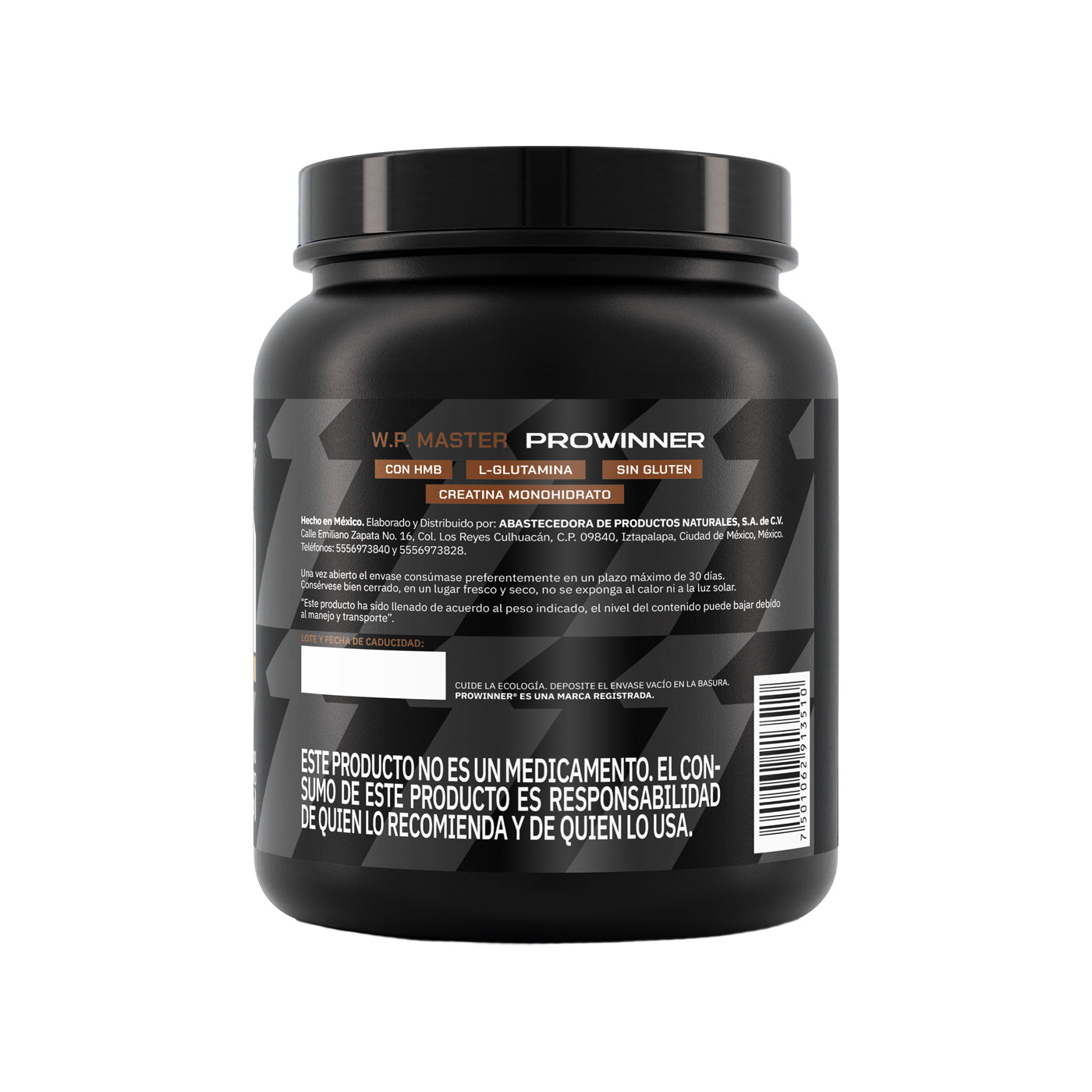 Proteína WP Master, Proteínas de Suero de Leche y Soya Chocolate 500 g 10 porciones