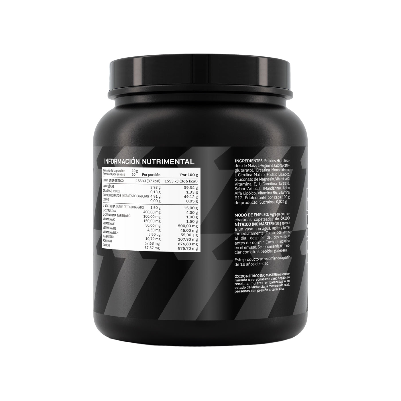 Pre entreno Óxido Nítrico No Master 600g 60 porciones