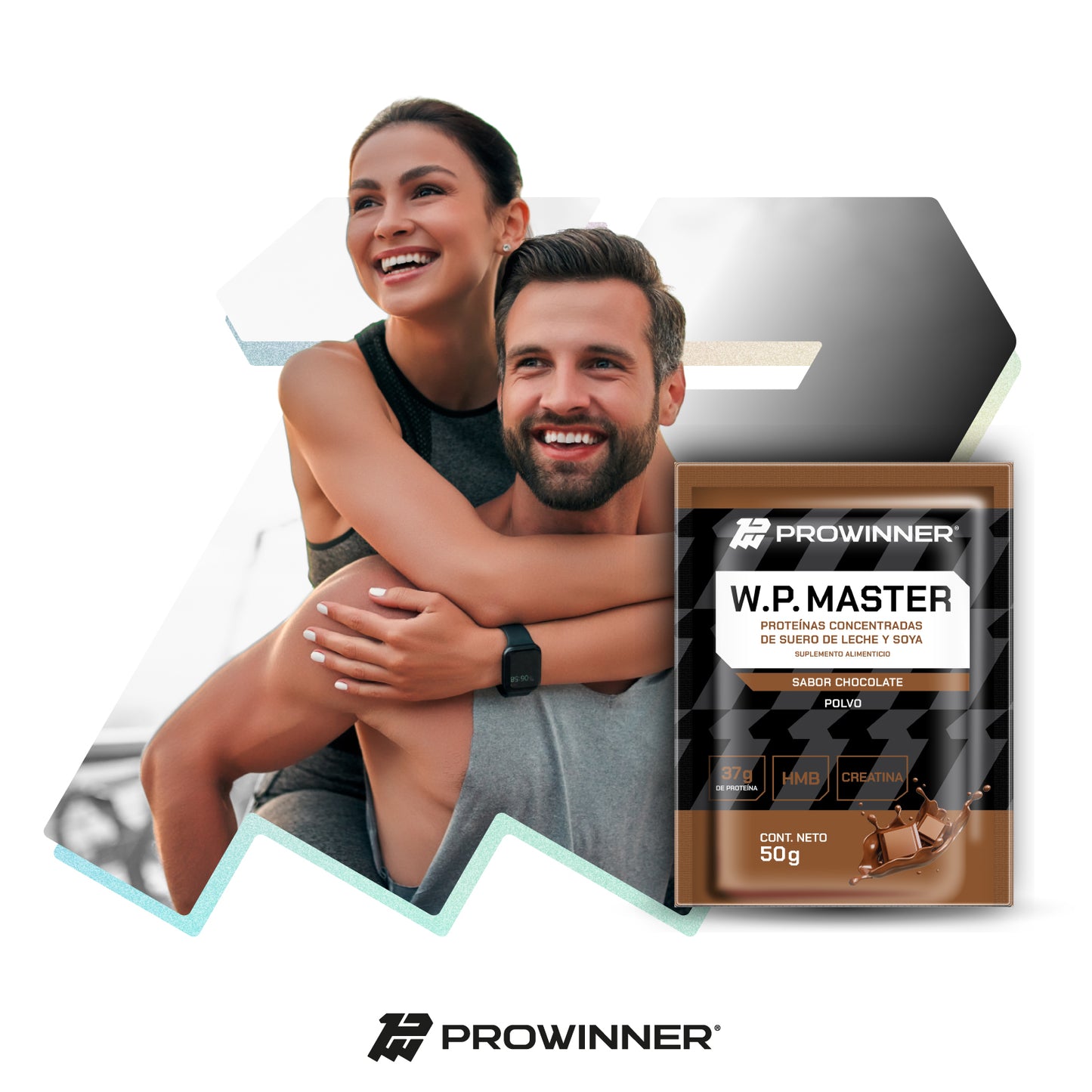 Sobres de Proteína Caja WP Master 20 sobres de 50g c/u 20 porciones