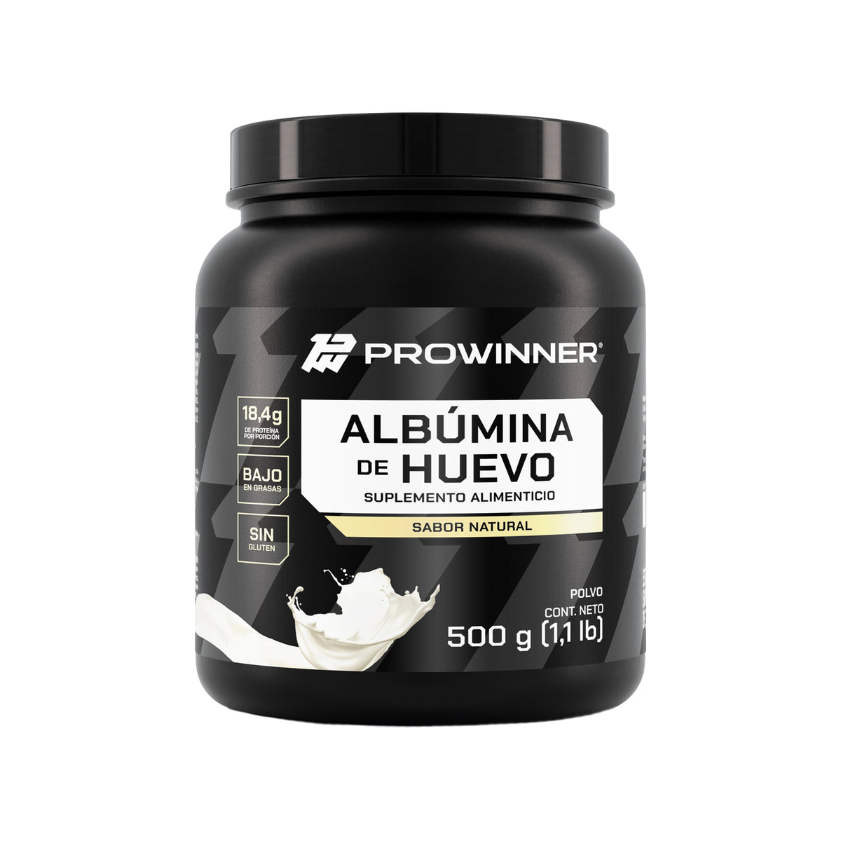 Proteína Albumina de Huevo Sabor Natural 500 g 16 porciones – ProWinner