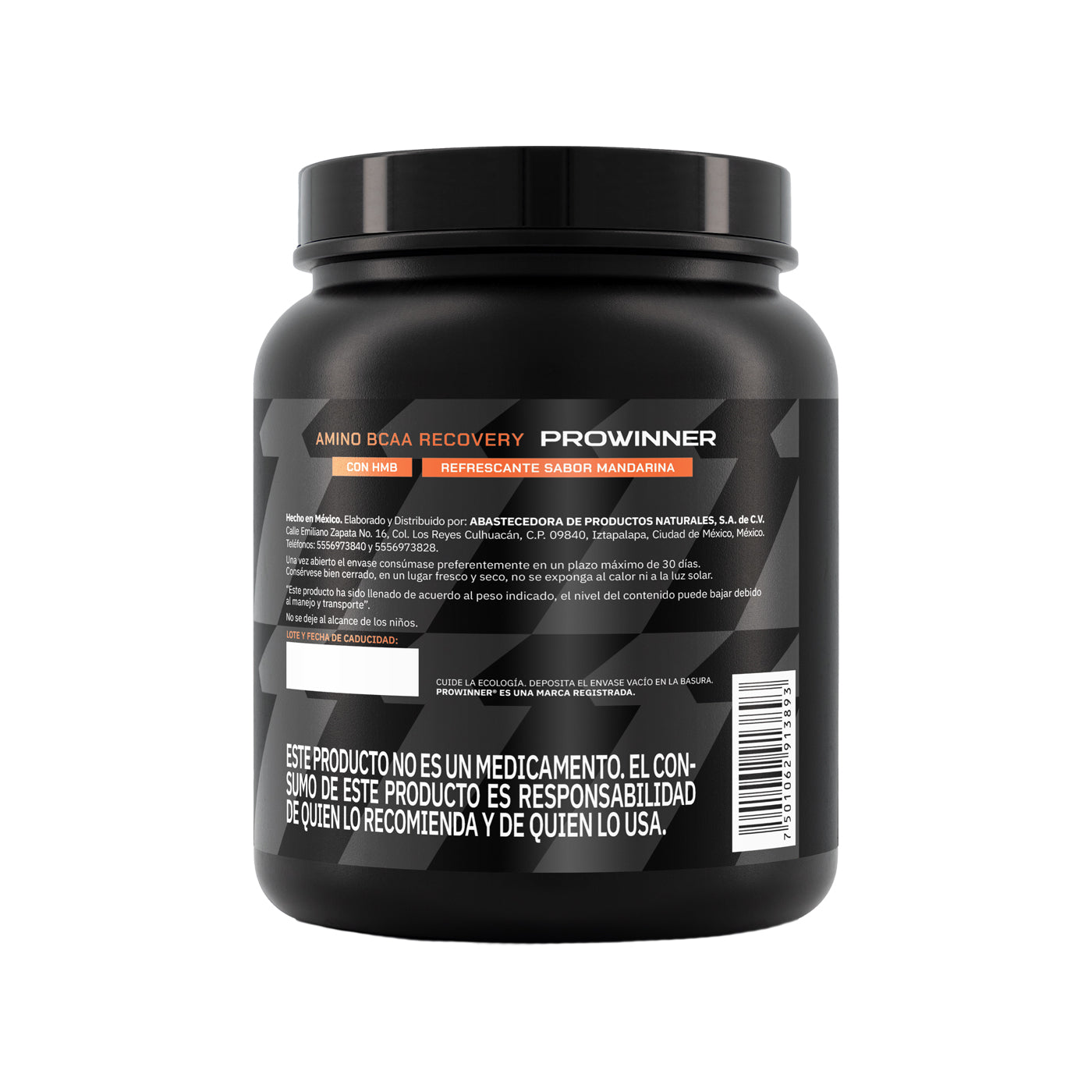 Amino BCAA Recovery sabor Mandarina 400 gramos - ProWinner