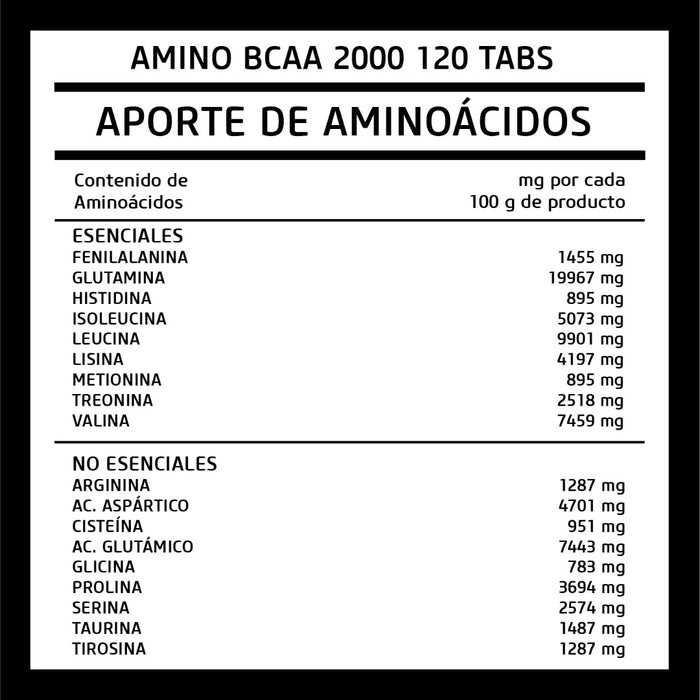 Amino 2000 BCAA  120 tabletas