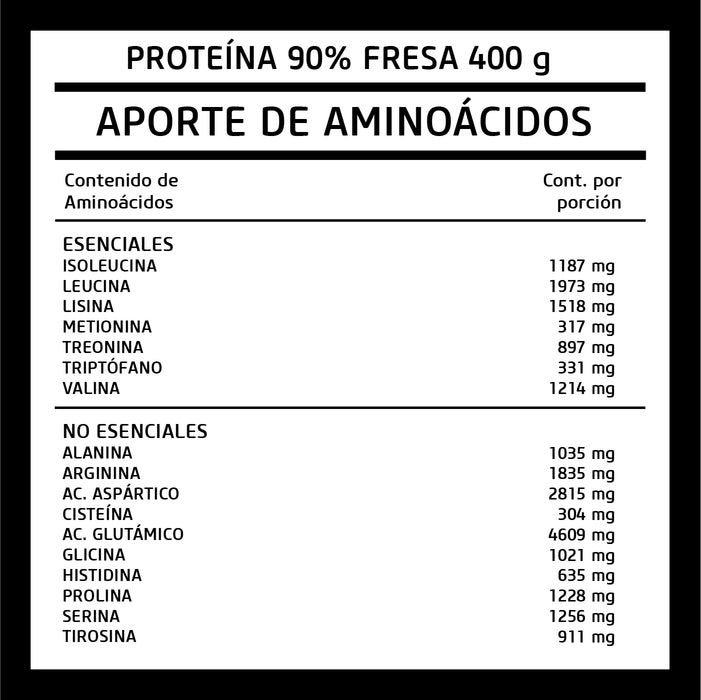 Proteína de Soya 90% Fresa 400 g