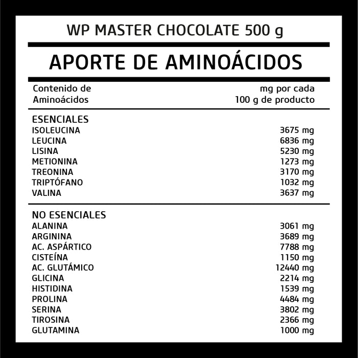 WP Master sabor Chocolate 500 g