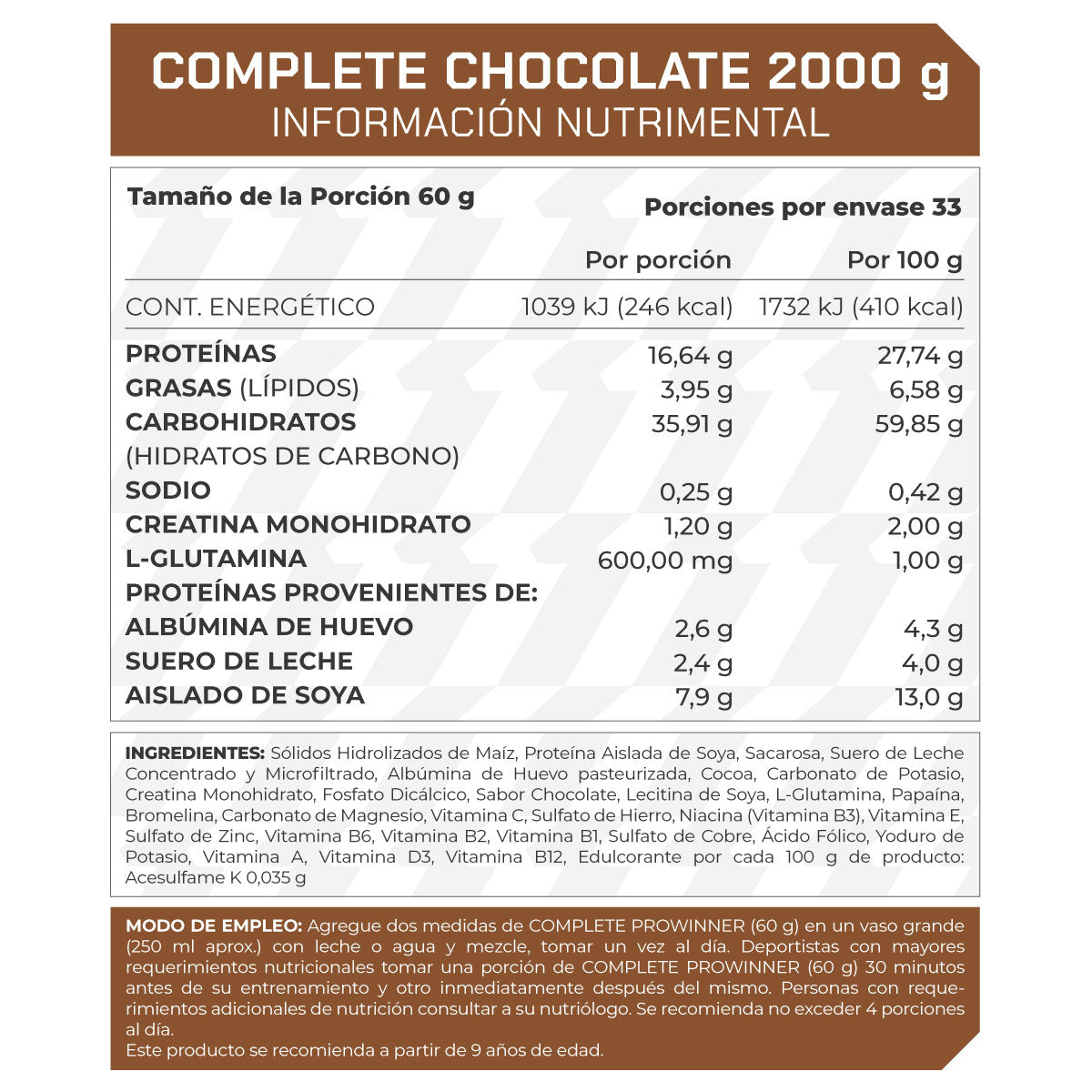 Complete Chocolate 2 kg- ProWinner