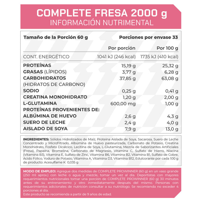 Complete fresa 2 kg- ProWinner