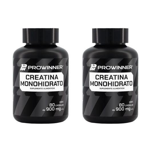 Kit 2 Piezas Creatina Monohidrato 80 Caps 100% Pura 40 porciones
