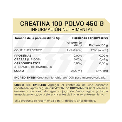 Creatina 100 450g - ProWinner