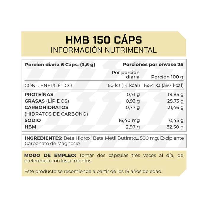 HMB (Hidroxy Metil Butirato) 150 Cápsulas - ProWinner