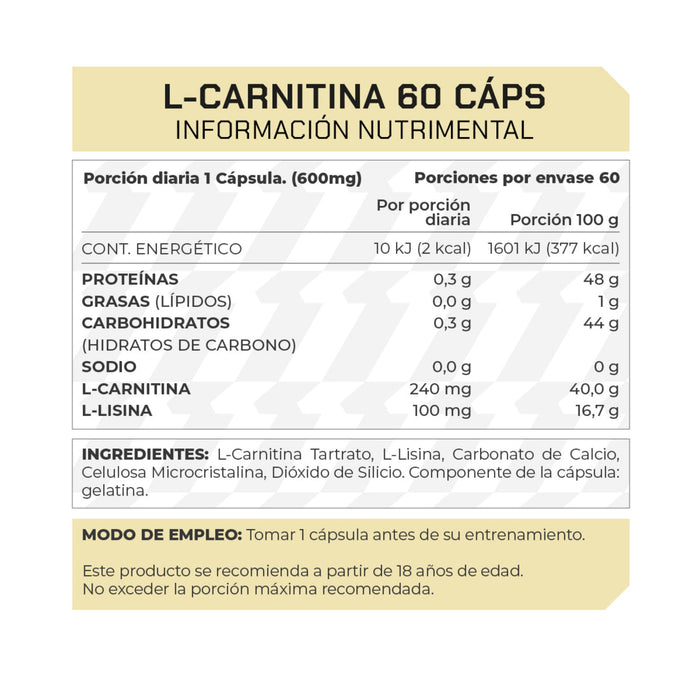 L-Carnitina 60 Cápsulas - ProWinner