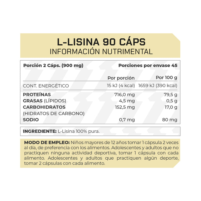 L-Lisina 90 Cápsulas - ProWinner