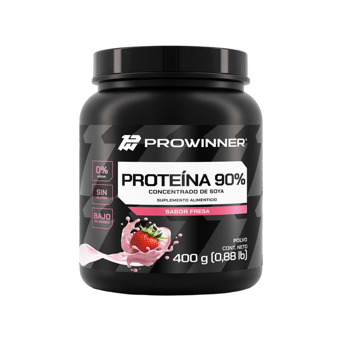 Proteína 90% Soya fresa 400 gramos - ProWinner