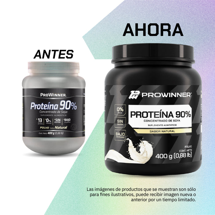 Proteína 90% Soya natural 400 gramos - ProWinner