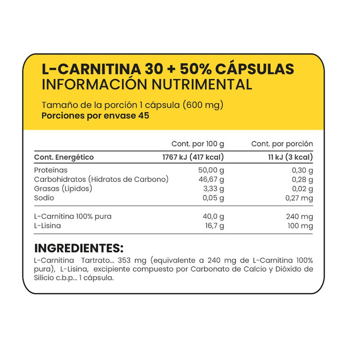 L-Carnitina + 50% extra