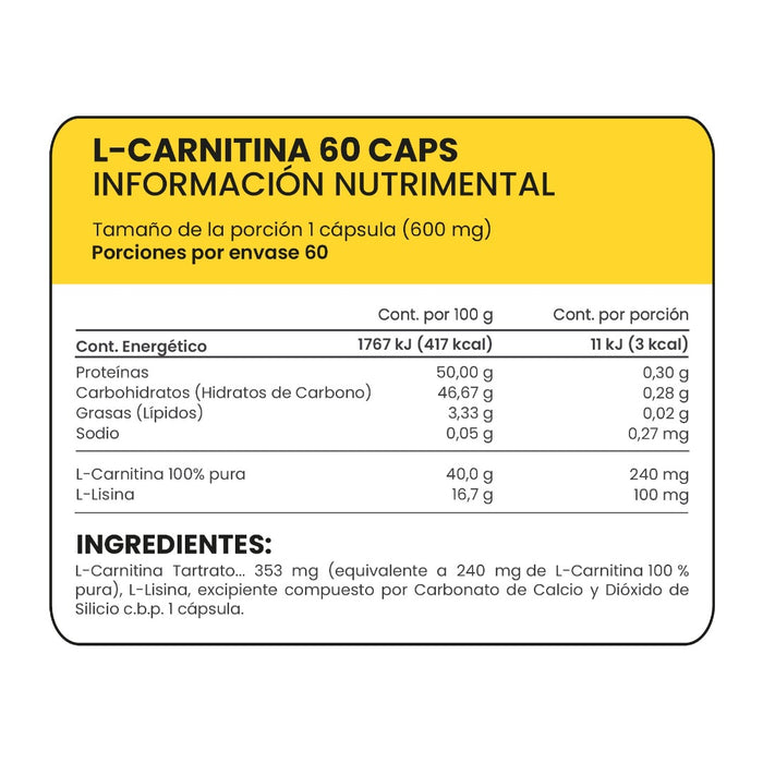 L-Carnitina 60 cápsulas