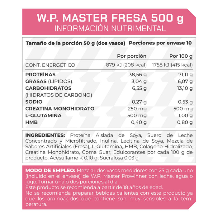 WP Master fresa 500 gramos - ProWinner
